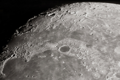 Panoramica luna, Cratere Plato e mare Frigoris